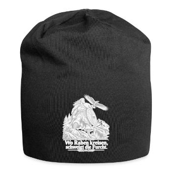 Viking Kämpfer mit Rabenruf - Jersey-Beanie - Schwarz - Vorne