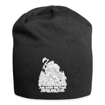 Wikinger Kampfgeist im Eiswald - Jersey-Beanie - Schwarz - Vorne