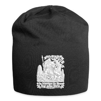 Krieger - Ahnenstärke im Nordwind - Jersey-Beanie - Schwarz - Vorne