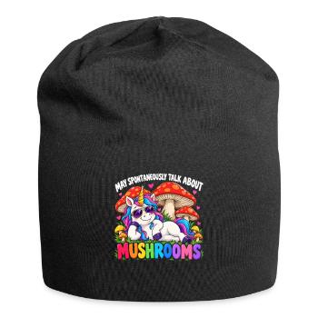Cute Unicorn Mushroom Lovers - Jersey-Beanie - Schwarz - Vorne