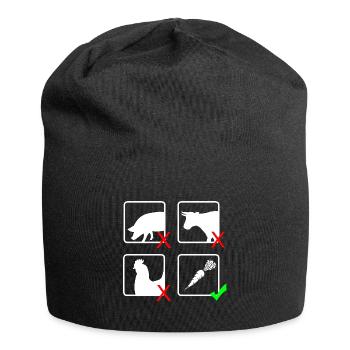 Karotte - Jersey-Beanie - Schwarz - Vorne