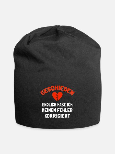 Scheidung Trennung geschieden - Jersey-Beanie - Schwarz