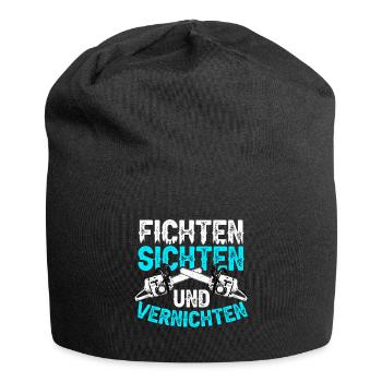 Fichten Sichten und Vernichten Wald Holz Forst - Jersey-Beanie - Schwarz - Vorne