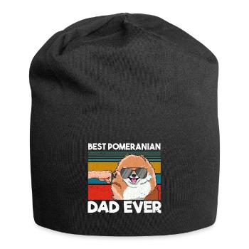 Best Pomeranian Dad Ever Bester Hunde Papa - Jersey-Beanie - Schwarz - Vorne