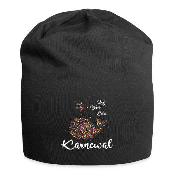 Ich Bin Ein Karnewal Konfetti Fasching Karneval - Jersey-Beanie - Schwarz - Vorne