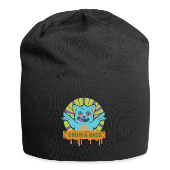 DRUM & BASS DRUM & BASS Cat - Jersey Beanie - black - Front