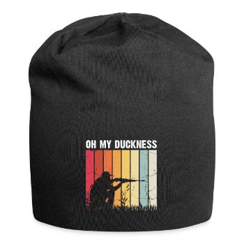 Funny Duck Hunting Design Hunter Hunting Duck Design - Jersey Beanie - black - Front