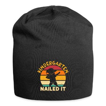 Kindergarten Nailed It Schulanfang Schulkind - Jersey-Beanie - Schwarz - Vorne