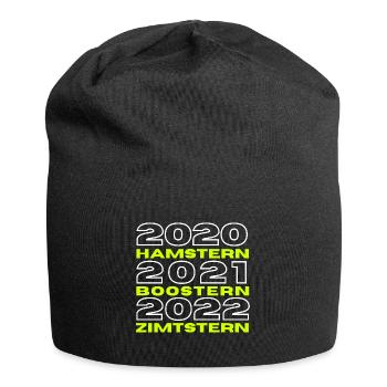 2020 Hamstern 2021 Boostern 2022 - Jersey-Beanie - Schwarz - Vorne