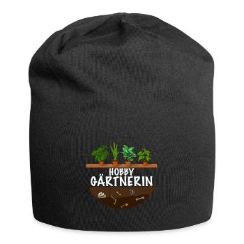 Hobby Gärtnerin - Jersey-Beanie - Schwarz - Vorne
