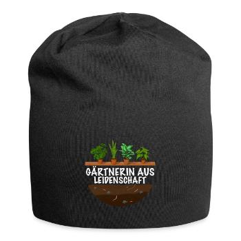 Gärtnerin aus Leidenschaft - Jersey-Beanie - Schwarz - Vorne