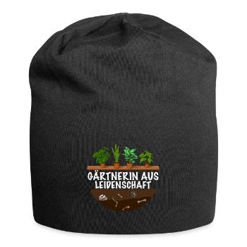 Gärtnerin aus Leidenschaft - Jersey-Beanie - Schwarz - Vorne