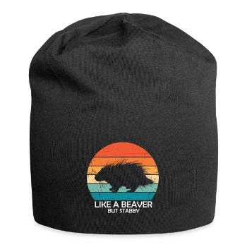 Porcupine Designs for Hedgehog Porcupine Fan - Jersey Beanie - black - Front