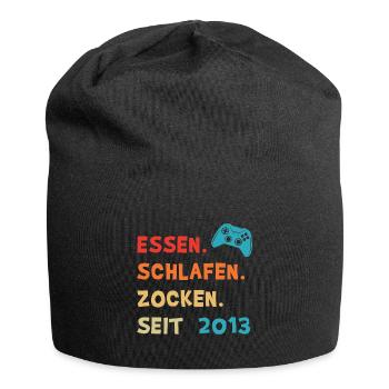 Jahrgang 2013 9 Geburtstag Geschenkidee für Gamer - Jersey-Beanie - Schwarz - Vorne