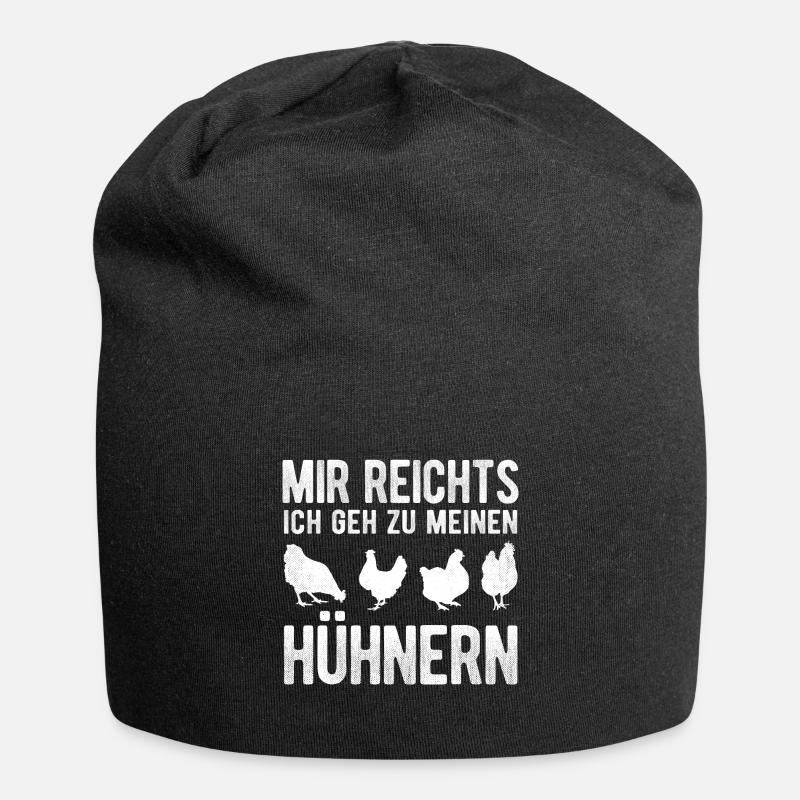Hühner Bauernhof Huhn Geschenk - Jersey-Beanie - Schwarz