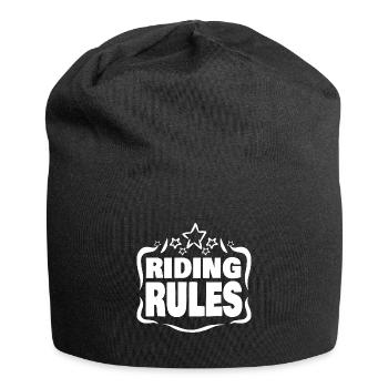 Reiten - Jersey-Beanie - Schwarz - Vorne