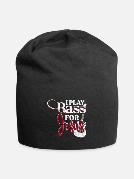 Je joue de la basse pour Jésus Christian Guitare Basse - Bonnet en jersey - noir