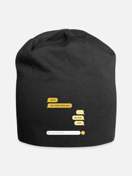 Ich bin besser als du - Jersey-Beanie - Schwarz