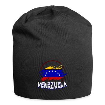 Venezuela Flag - Jersey Beanie - black - Front