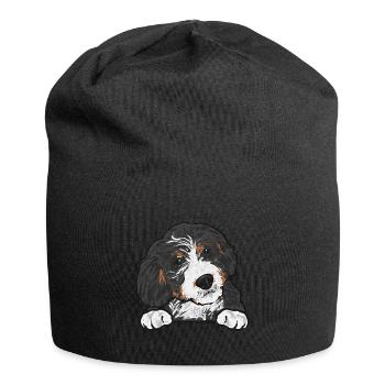 Cadeau pour chien Bernedoodle - Bonnet en jersey - noir - Devant