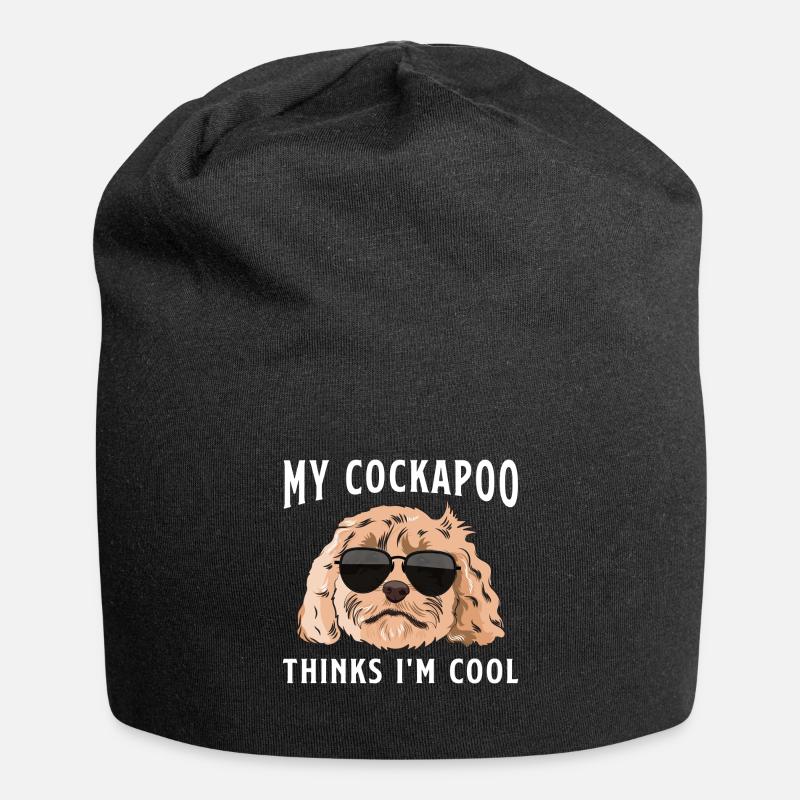 Cockapoo Hund - Jersey-Beanie - Schwarz