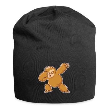 Dabbing Faultier Outfit für Fans der Faultiere - Jersey-Beanie - Schwarz - Vorne