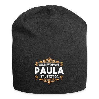 Name Paula - Jersey-Beanie - Anthrazit - Vorne