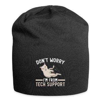 Ne vous inquiétez pas, je suis du support technique - Bonnet en jersey - noir - Devant