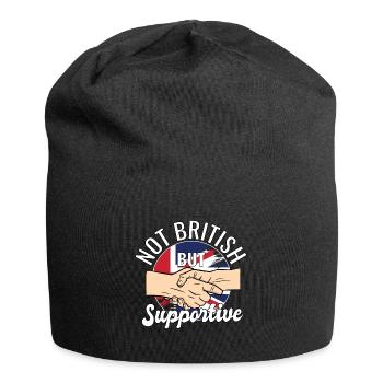 Not British But Supportive Country Travel Britain - Jersey Beanie - black - Front