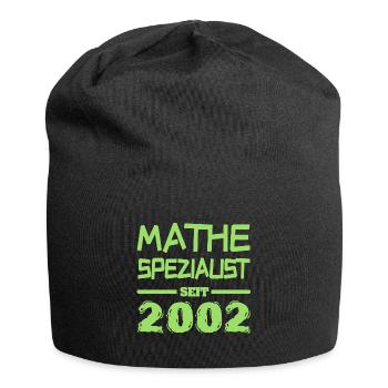 Mathespezialist 2002 - Jersey-Beanie - Schwarz - Vorne
