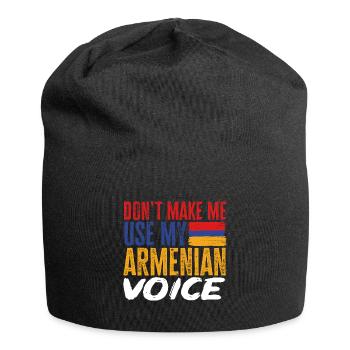 Drapeau arménien Arménie - Bonnet en jersey - noir - Devant