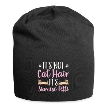 Siamkatze - Jersey-Beanie - Schwarz - Vorne