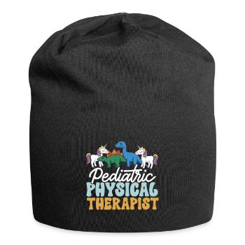 Physiotherapie Kinderphysiotherapeutin - Jersey-Beanie - Schwarz - Vorne