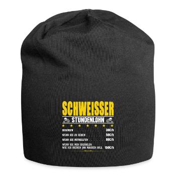 Schweisser Stundenlohn Metallbauer Schweiße - Jersey-Beanie - Schwarz - Vorne
