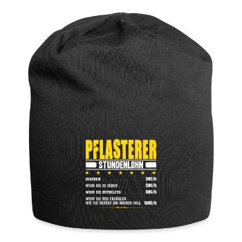 Pflasterer Stundenlohn Steinleger Pflastersetzer - Jersey-Beanie - Schwarz - Vorne