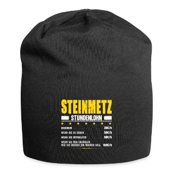 Steinmetz Stundenlohn Steinmetzmeister Gehalt - Jersey-Beanie - Schwarz - Vorne