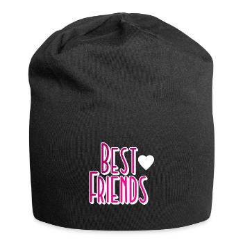 Best Friends Freunde Freundschaft - Jersey-Beanie - Schwarz - Vorne