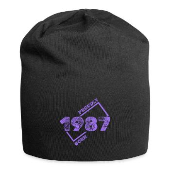 Idée cadeau 1987 - Bonnet en jersey - noir - Devant