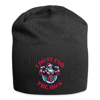 I Do It For The Ho's Funny Adult Joke Christmas - Jersey Beanie - black - Front