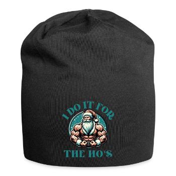 I Do It For The Ho's Funny Adult Joke Christmas - Jersey Beanie - black - Front