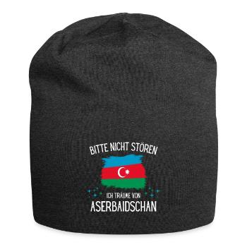 Bitte Nicht Stören Ich Träume Von Aserbaidschan - Jersey-Beanie - Anthrazit - Vorne