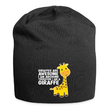 Les girafes sont géniales Je suis génial Amoureux des girafes - Bonnet en jersey - noir - Devant