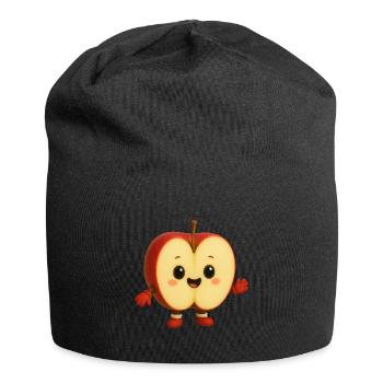 Apfel - Jersey-Beanie - Schwarz - Vorne