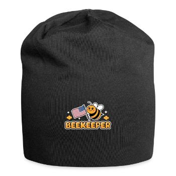 Beekeeper Usa Flag Bee Apiary Beekeeping Expert - Jersey Beanie - black - Front