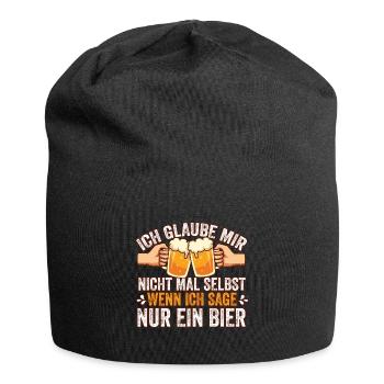 Ich glaube mir nicht mal selbst Bier Spruch - Jersey-Beanie - Schwarz - Vorne