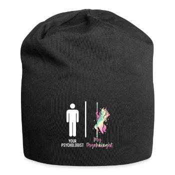 Psychologie psychologue thérapeute cadeau psyché - Bonnet en jersey - noir - Devant