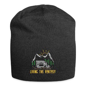 Camping Leben - Camper Camperin Wohnmobil - Jersey-Beanie - Anthrazit - Vorne