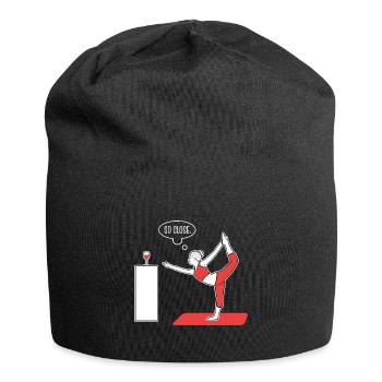 Yoga Vin Yogi Méditer Méditation - Bonnet en jersey - noir - Devant