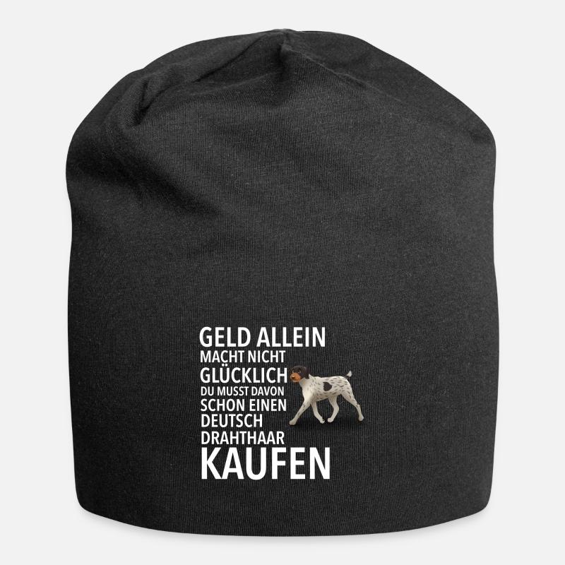 Deutsch Drahthaar Glücklich - Deutsch Drahthaar - Jersey-Beanie - Schwarz