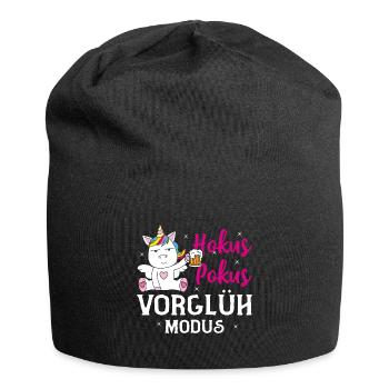 Einhorn Bier Party Hokus Pokus Vorglüh Modus - Jersey-Beanie - Schwarz - Vorne